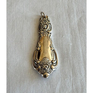 925 Sterling Silver Flatware Handle Pendant Gorgeous 2"